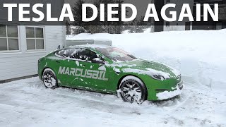 Tesla Model S Plaid died in the cold [upl. by Hewie146]