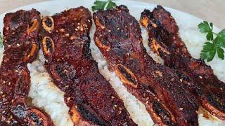 Flanken Style Flat Ribs with Homemade Sauce Cooked in the Air Fryer Emeril Lagasse [upl. by Kirimia]