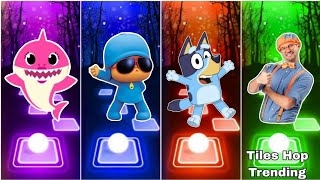 Baby Shark ðŸ†š Pocoyo ðŸ†š Blippi ðŸ†š Bluey Bingo  ðŸŽ¶ Who Is Best [upl. by Illa]