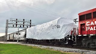 CP 7432 tarped ET44AC on CPKC I45 at Franklin Park IL [upl. by Calvert637]