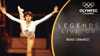 The Story of Nadia Comaneci Gymnastics Perfect 10 Icon  Legends Live On [upl. by Egnalos]