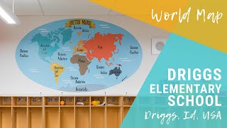 World Map Classroom Mural  Driggs Elementary School Idaho [upl. by Lesser]