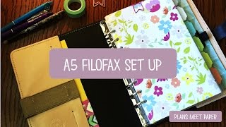 A5 Filofax Original Planner Setup August 2016 [upl. by Terrel]