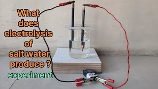 Electrolysis of salt water experiment scienceexperiment electrolysis [upl. by Anigar]