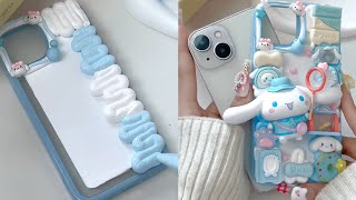 ASMR DIY Phone Case  Decoden Cinnamoroll Phone Case 🩵🩵 [upl. by Linzy571]