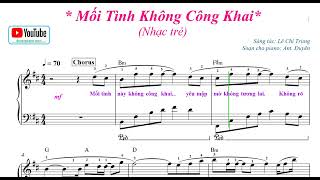 Mối Tình Không Tên  sheet piano Demo [upl. by Alyl]