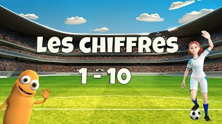 Les chiffres 1 à 10  Numbers in French 1 to 10 [upl. by Horick]