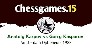 Anatoly Karpov vs Garry Kasparov  Amsterdam Optiebeurs 1988 [upl. by Akieluz148]