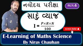 navoday sadu vyaj simple interest examples  Elearning of MathsScience by Nirav Chauhan [upl. by Ylac30]