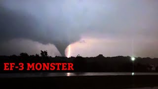 STOVEPIPE EF2 TORNADO RIPS THROUGH ARDMORE OKLAHOMA 42724 [upl. by Aicekan]