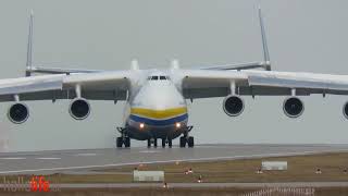 Antonov AN225  Landing  Takeoff at LeipzigHalle Airport 03  04042018 Leipzig [upl. by Coralyn]