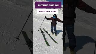 Tip for clipping into skis WHILST ON A SLOPE [upl. by Gradey]