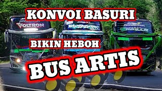 ASLI BIKIN HEBOH KONVOI BUS ARTIS WINSPEKTORNABILLAVOLTRON MUDA WISATA SAWER KAOS TOP POKO NYA [upl. by Flowers]