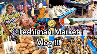 BEST FOOD AND THRIFT MARKET IN GHANA 🇬🇭TECHIMAN MARKET techimanmarkets1millionviews [upl. by Reina]