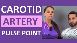 Carotid Pulse Point Examination Palpation amp Location Nursing Skill [upl. by Adley]