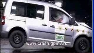 VW Caddy EuroNCAP crash test [upl. by Leinoto]