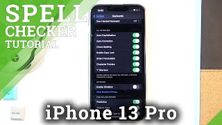 How to Activate Check Spelling on iPhone 13 Pro  Manage Input Text Correction [upl. by Etnahsa]