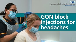 Headache treatment  Greater occipital nerve GON block injections [upl. by Nivak]