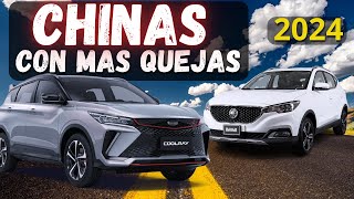 7 MARCAS de AUTOS CHINOS con más QUEJAS 2024 [upl. by Chariot]