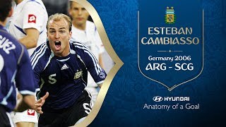 Esteban Cambiasso Goal  Argentina v Serbia amp Montenegro  2006 FIFA World Cup [upl. by Asin521]