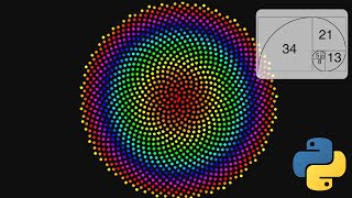 Phyllotaxis with Python Golden ratio [upl. by Herv797]