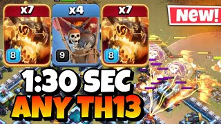 Th13 Zap Super Dragon Attack Strategy 2024 Best Town Hall 13 Super Dragon Army  Clash of Clans [upl. by Dnomder]