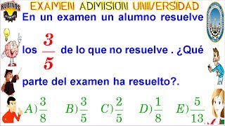 Examen CALLAO Admisión Universidad UNAC Fracciones Solucionario [upl. by Aluk]