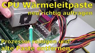 Wärmeleitpaste schnell und richtig auftragen  alte Paste entfernen [upl. by Yelsew]