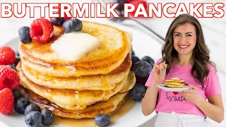 My Goto Super Easy Buttermilk Pancakes Recipe [upl. by Aineles]