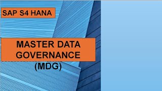 SAP MDG Master data governance sapSAP Master Data GovernanceMaster Data Governance MDG Overview [upl. by Yltnerb]