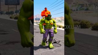 GTA V HULK SAVES SMALL HULK BROTHER NEW BICYCLE FROM JAGGERNAUT VENOM amp THANOS gta5 shorts [upl. by Nirraj286]