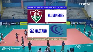 FLUMINENSE X SÃO CAETANO  SUPERLIGA FEMININA 2324 ❤❤❤AMO VÔLEI🏐🏐🏐 [upl. by Analaf]