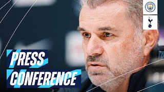 ANGE POSTECOGLOU PRESS CONFERENCE  MAN CITY V TOTTENHAM HOTSPUR [upl. by Aynat]