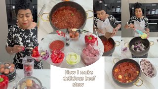 HOW I MAKE AUTHENTIC BEEF STEW [upl. by Ahsiam]