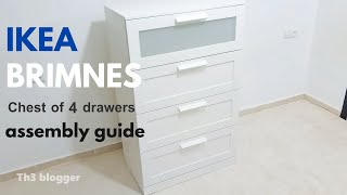 IKEA BRIMNES chest of 4 drawers assembly instructions very detailed [upl. by Siffre]