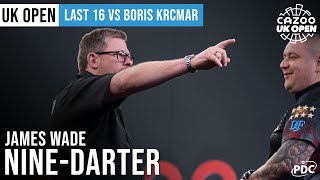 WADE HITS A NINE DARTER  James Wade strikes perfection at the 2022 Cazoo UK Open [upl. by Hake723]