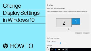 Change Display Settings in Windows 10  HP Computers  HP Support [upl. by Derwin698]