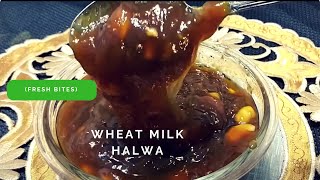 Wheat Milk Halwa Recipe  Heavenly Wheat Halwa using Karuppati [upl. by Mik]