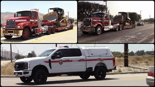 BDU Cal Fire Dozer 342 RRU Dozer 3141 D3108 amp BDF E339 Responding [upl. by Carolyn]