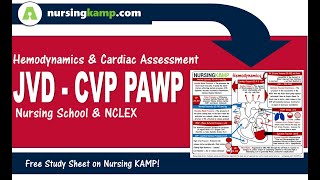 What are Hemodynamic CVP JVD JVP PAWP Wedge Nursing ICU NCLEX Nursing KAMP 2019 [upl. by Annerol]