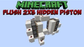 162Minecraft Flush 2x3 Hidden Piston Door [upl. by Ingaberg]