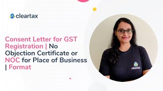 Consent Letter for GST Registration  No Objection Certificate or NOC for Place of Business  Format [upl. by Syl]