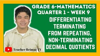 TERMINATING NONTERMINATING AND REPEATING DECIMALS  DECIMAL QUOTIENTS  MATH 6  Q1  WEEK 9 [upl. by Indys141]