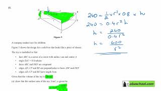 Edexcel A level Maths Past Papers  2022 PAPER 1 Pure Maths 1  Q15 [upl. by Edla]