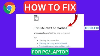 Fix quot This Site Cant Be Reached Problem In PCLaptop 2024 [upl. by Gene396]