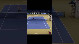 Top Spin 2K25 Federer Nice Forehand Passing Shot vs Sinner Online shorts [upl. by Dnalyaw]