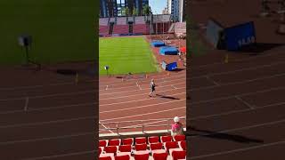 80 m hurdles M70 decathlon by Valdis Cela Latvia in WMACS 2022 Tampere 30062022 [upl. by Lasky]