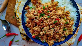 Easy Chicken Mince Stir fry Recipe Video [upl. by Akerley]