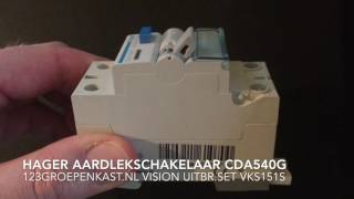 Hager AardlekSchakelaar CDA540G Vision Uitbreidingsset VKS151S [upl. by Doe]