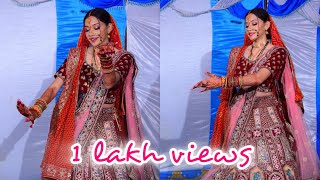 Kumauni Mahila sangeet mai dulhan ka dance♥️ Janemanmere piya  kumauni wedding  Bhawana Bisht [upl. by Lopes52]